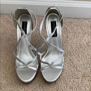 Tony Bowls Strappy Silver Heels